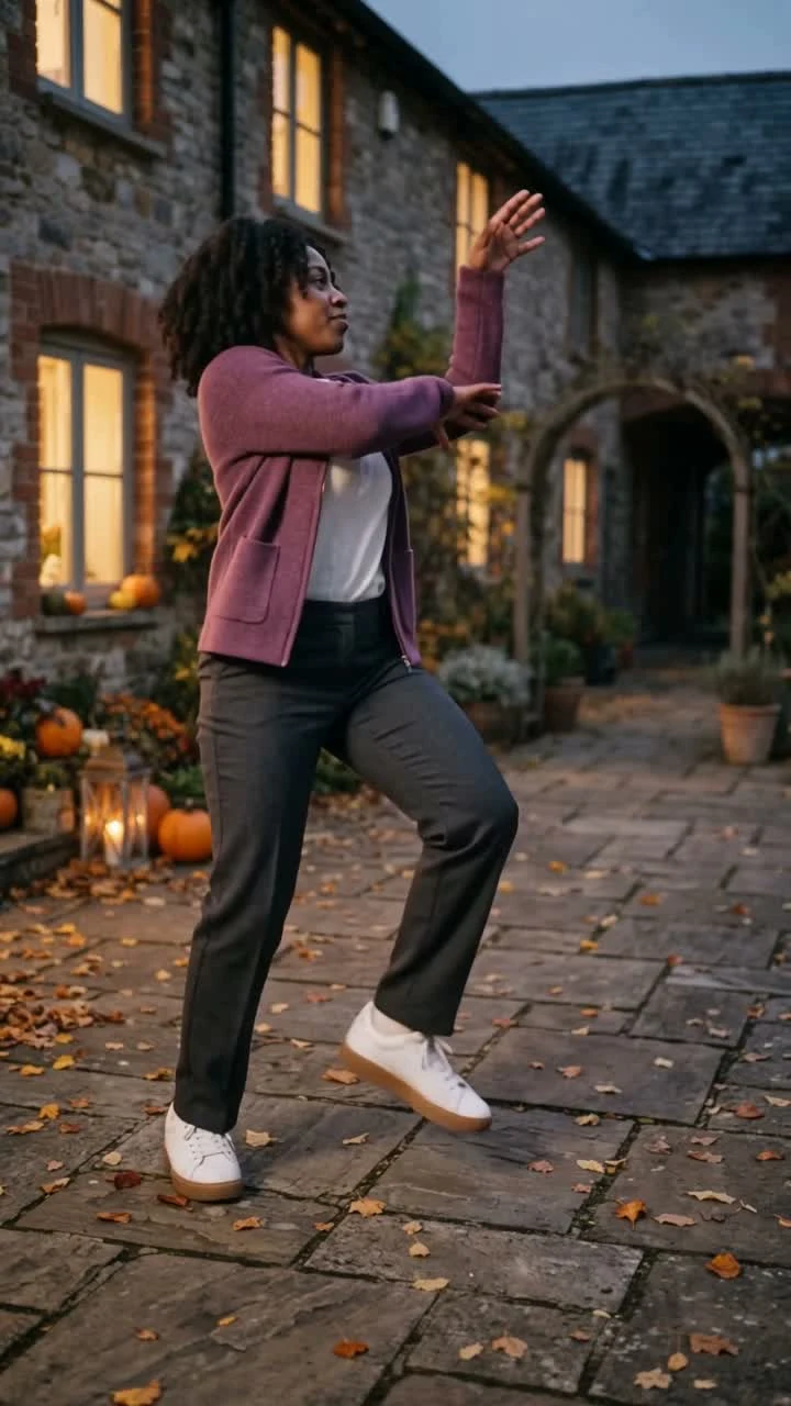 The same woman from the photo in the dance video