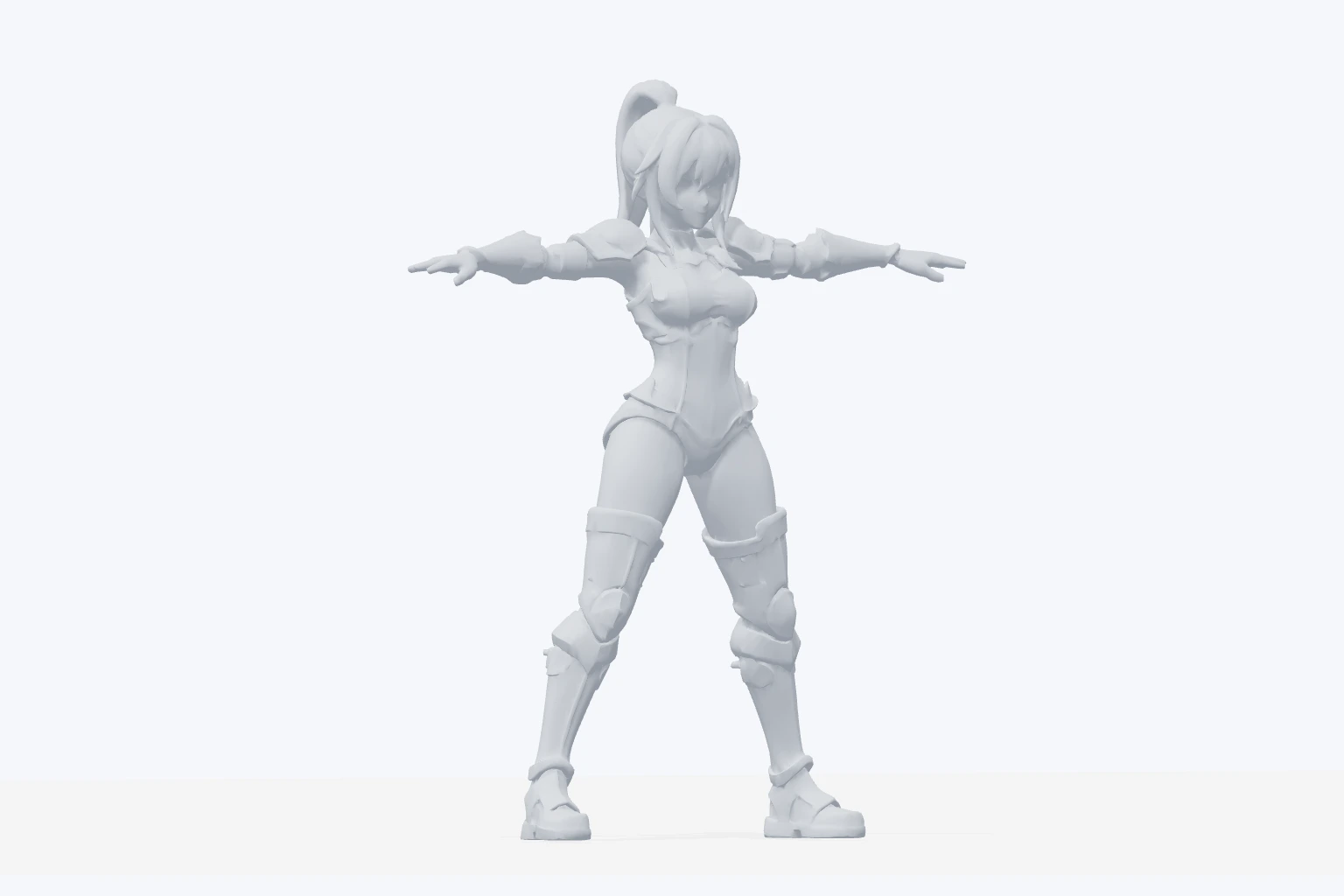 Actual generated fighter geometry rendered without textures to show the full silhouette