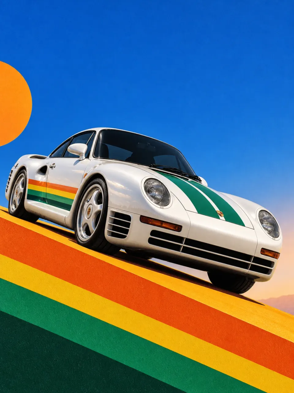 Porsche a colori, ricreazione con IA 1