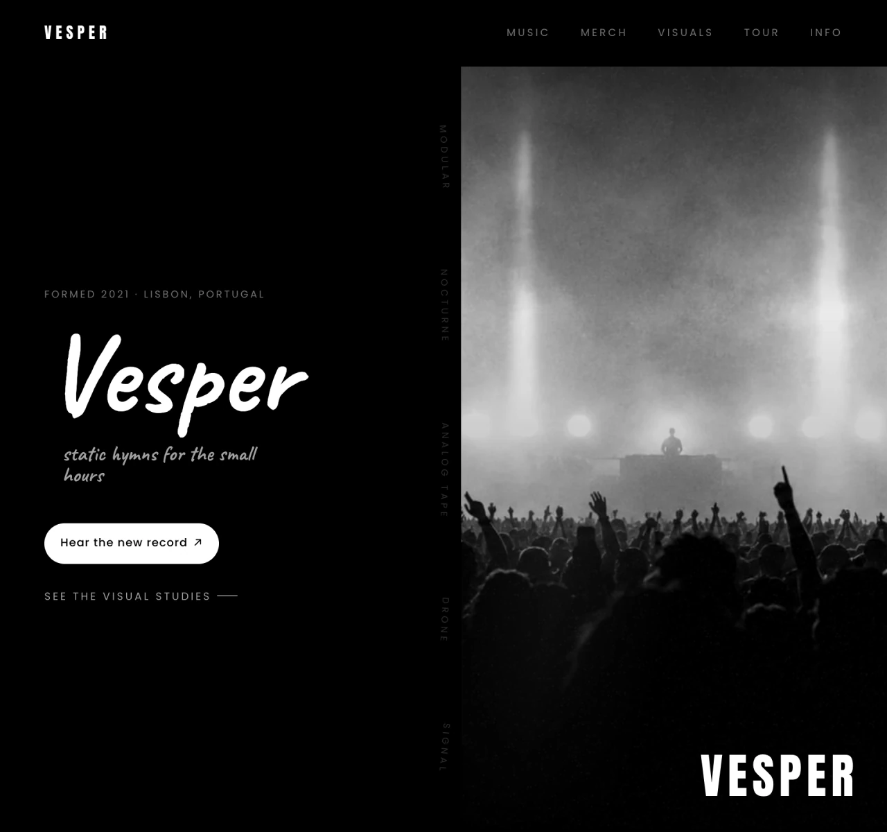 VESPER band homepage