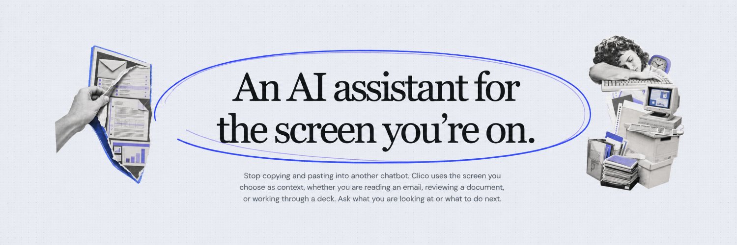 Clico banner with the headline An AI assistant for the screen you are on